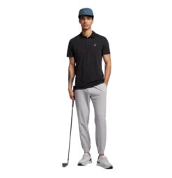 Lyle & Scott Golf Jacquard Polo Shirt -Titleist Butik LyleJet20black20marl97