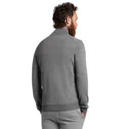 Lyle & Scott Golf Core 1/4 Zip Merino Jumper -Titleist Butik LyleMid20grey20marl50